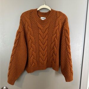 Wrangler Bran - Women's Cable Knit Sweater - Copper Brown